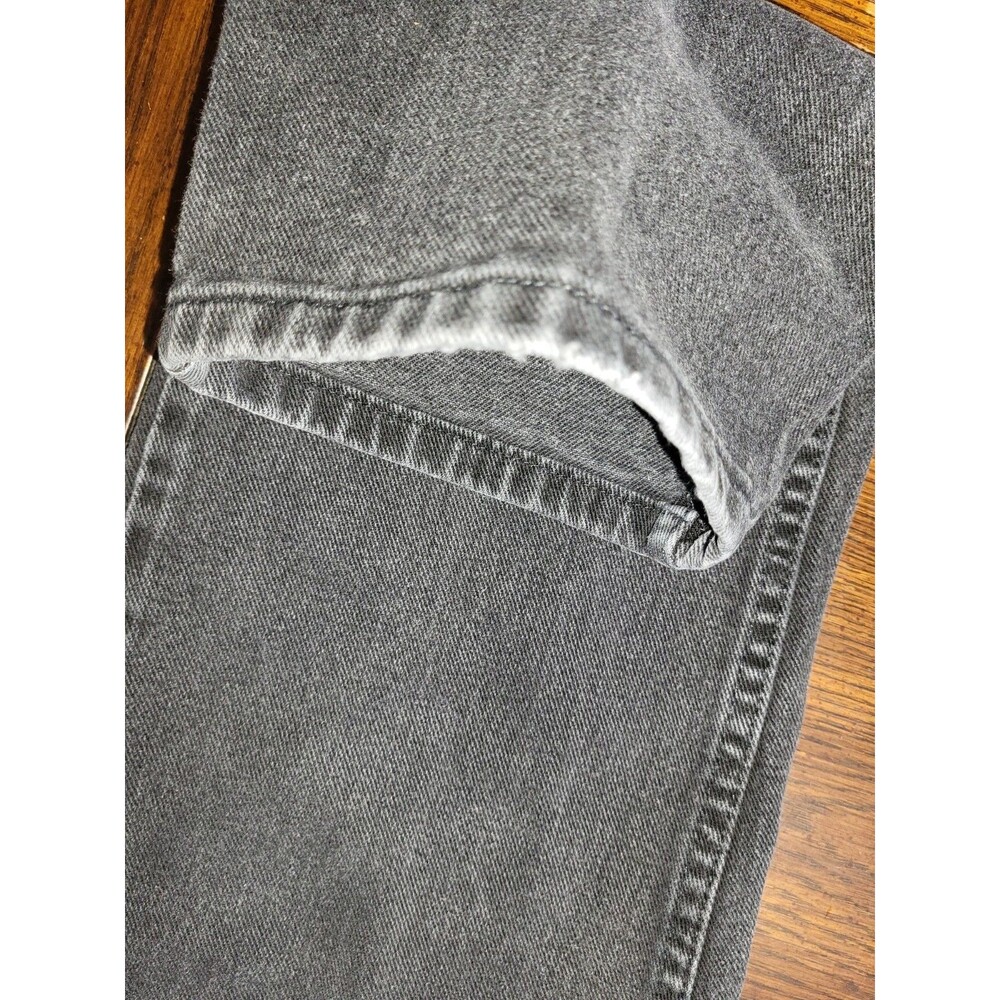 Vintage Lee Mens 2005908 Washed Black Rigid Denim Jeans 33x32 Y2K 2006 Mexico - Picture 11 of 16